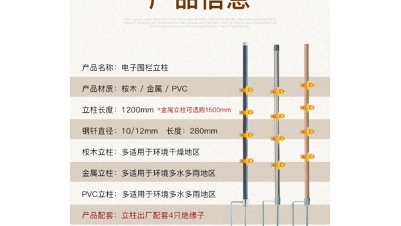 不同材质的电子围栏专用立柱有什么优势？小牛看家电子围栏专用立柱